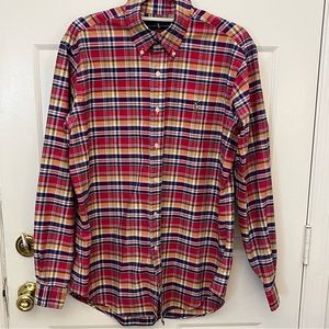 RALPH LAUREN Polo Classic Fit Men’s Plaid Large Button Down Shirt Top